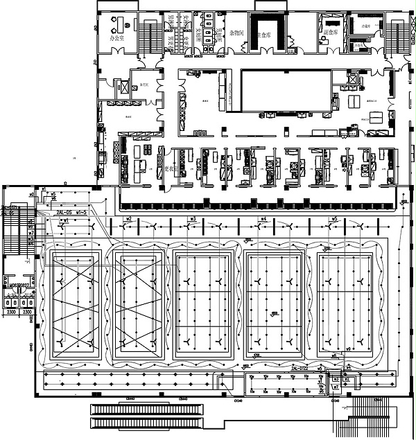 江苏大学西山美食城广场CAD图