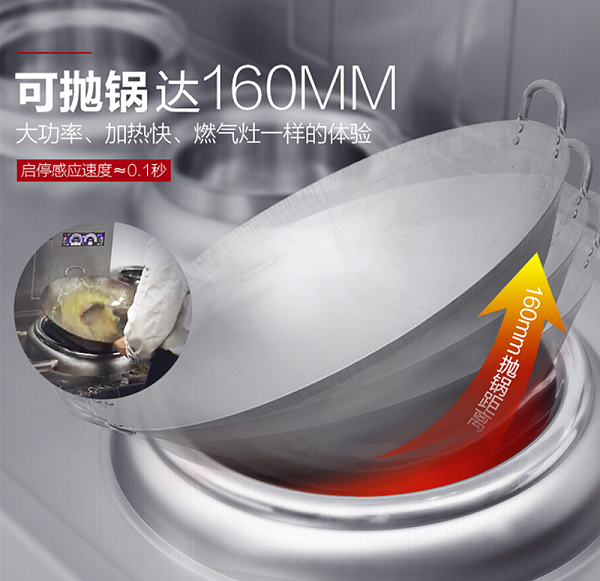 抛锅可达160mm